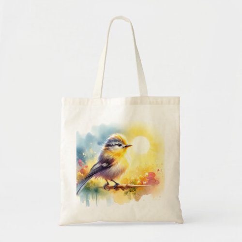Yellow Billed Tit Tyrant AREF564 _ Watercolor Tote Bag