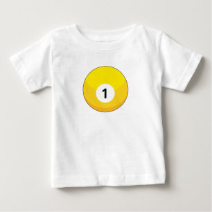 Yellow Billiard Ball Number One Baby T-Shirt