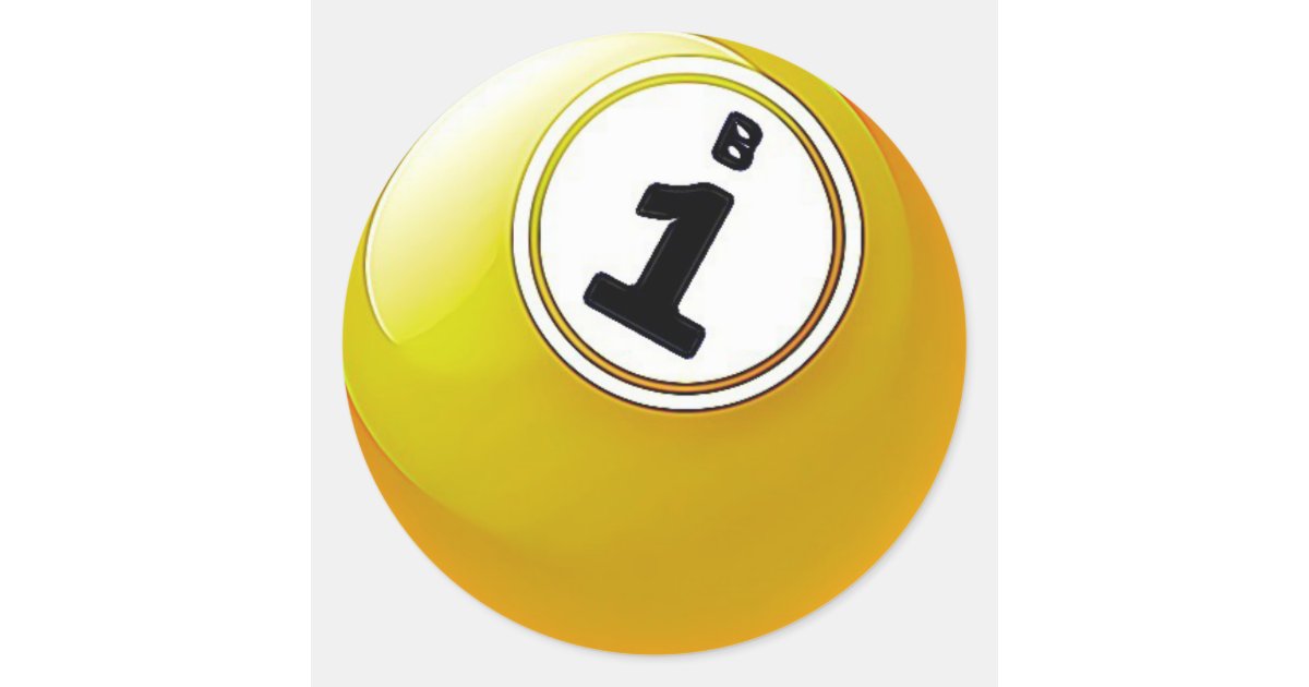 Yellow BINGO Ball Stickers Zazzle