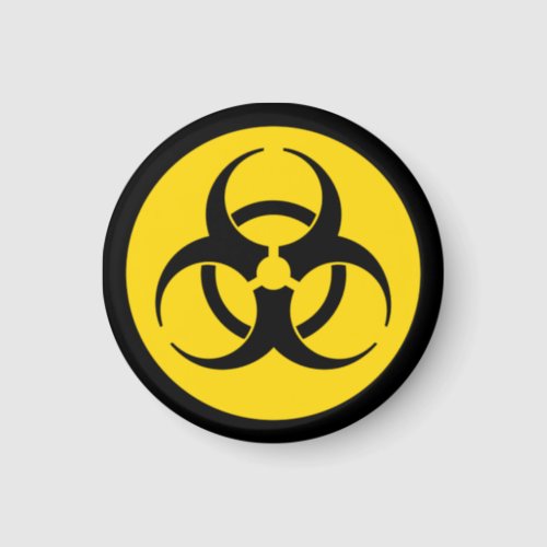 Yellow Biohazard Magnet