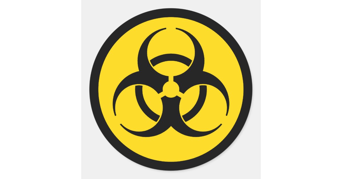 Toxic symbol with skull and crossbones on a yellow square