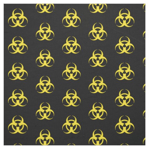 Yellow Biohazard Symbol Fabric
