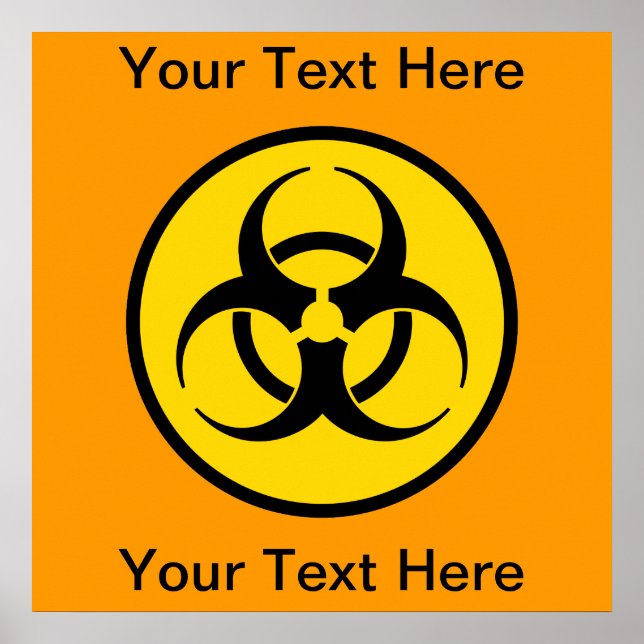 Yellow Biohazard Symbol Poster (Front)