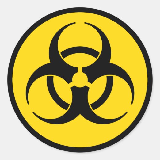 Yellow Biohazard Stickers | Zazzle