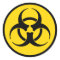 Yellow Biohazard Symbol Sticker
