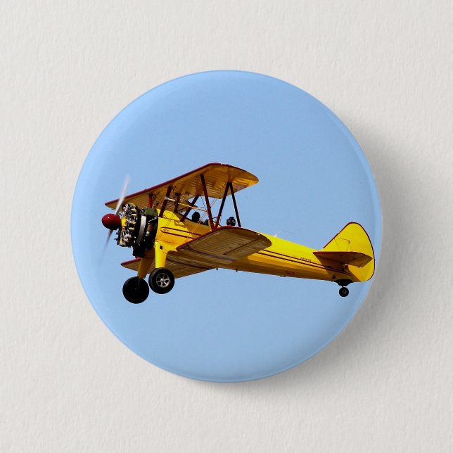 Yellow Biplane Button (Front)