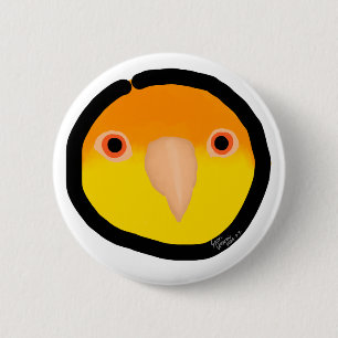 Yellow birb "Lemon" Button