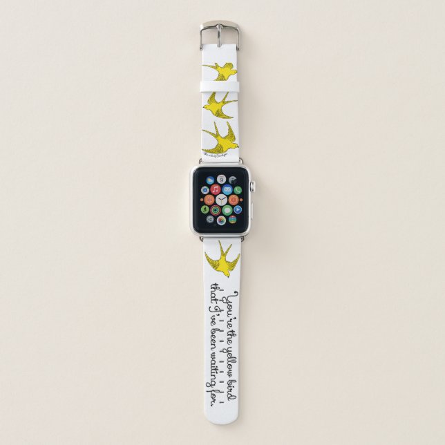 Yellow Bird  Apple Watch Band (Front)