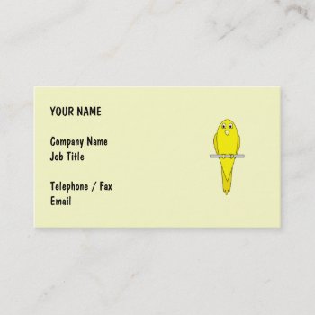 Yellow Bird. Canary. Business Card by Animal_Art_By_Ali at Zazzle