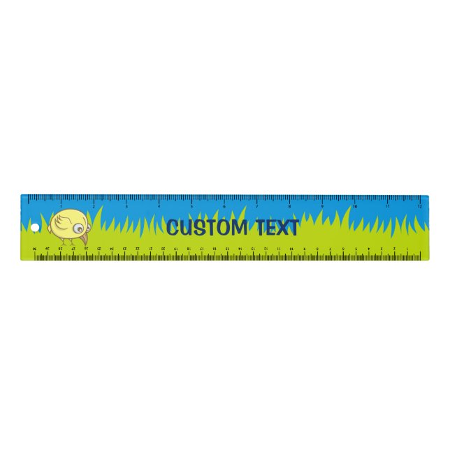 Yellow Bird Cartoon 12 inch Ruler (Front)