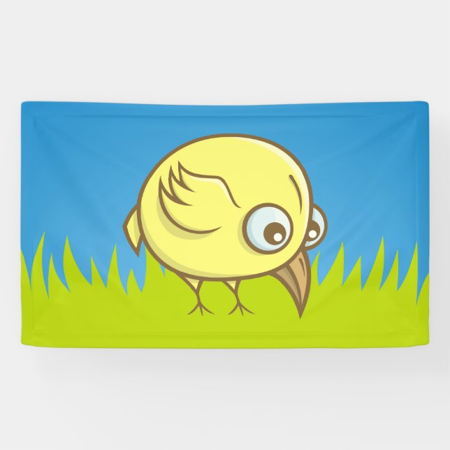 Yellow bird cartoon banner (Horizontal)