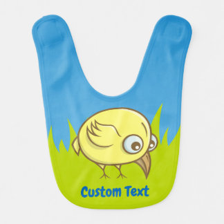 Yellow bird cartoon bib