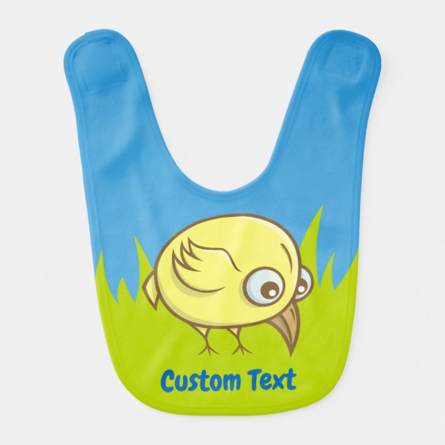 Yellow bird cartoon bib (Front)