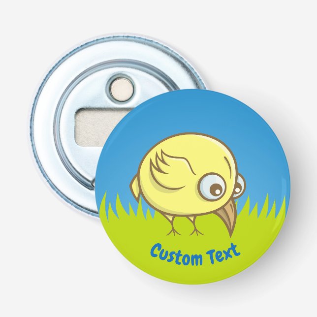 Yellow bird cartoon bottle opener (Front)