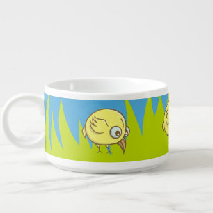 Yellow bird cartoon bowl