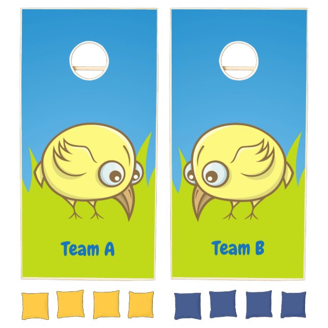 Yellow bird cartoon cornhole set (Set)
