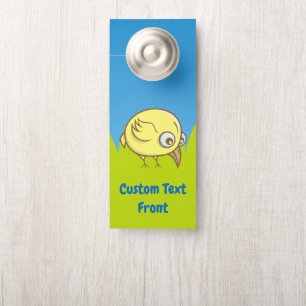 Yellow Bird Cartoon Door Hanger