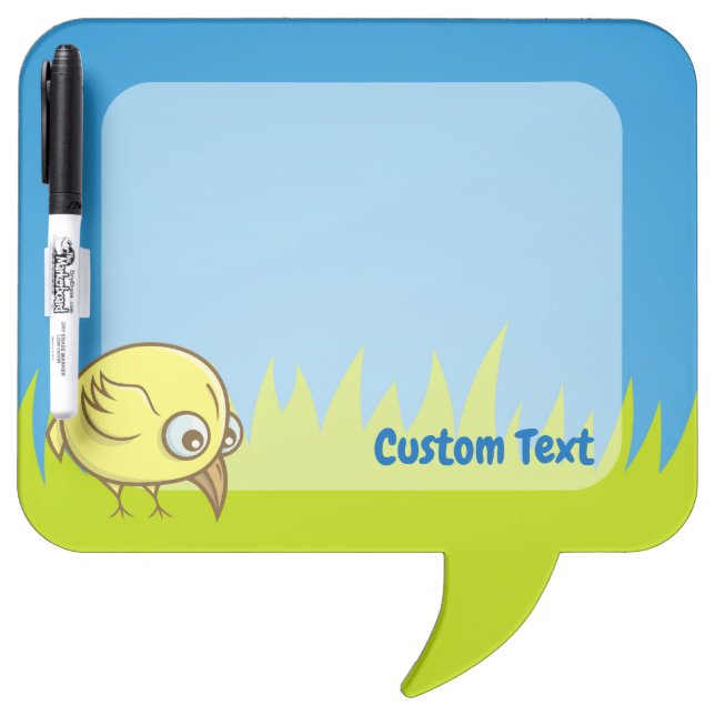 Yellow bird cartoon Dry-Erase board (Front)