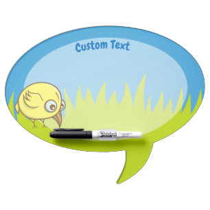 Yellow bird cartoon dry erase board