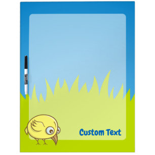 Yellow bird cartoon dry erase board