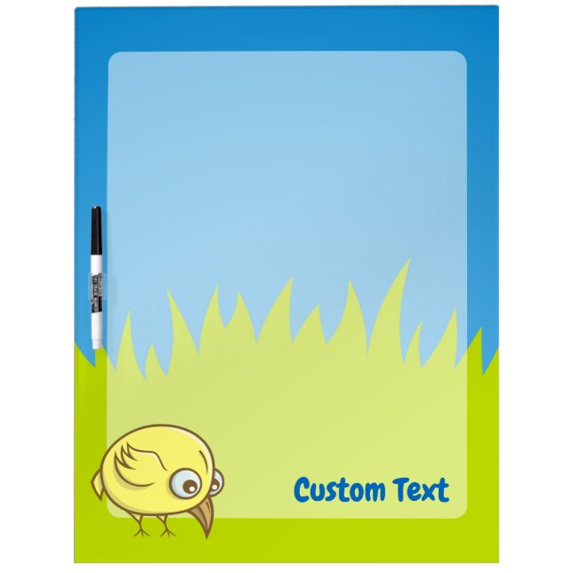 Yellow bird cartoon dry erase board (Front)