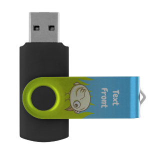 Yellow bird cartoon flash drive