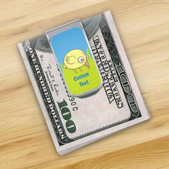 Yellow bird cartoon gold finish money clip (Creator Uploaded)