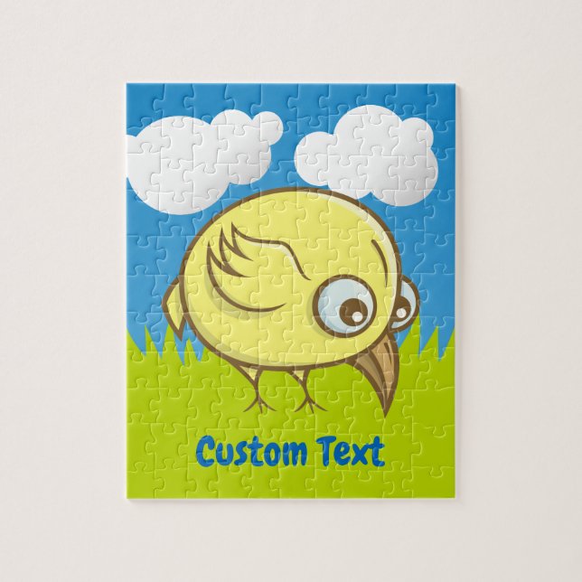 Yellow bird cartoon jigsaw puzzle (Vertical)