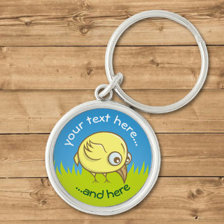Yellow bird cartoon keychain