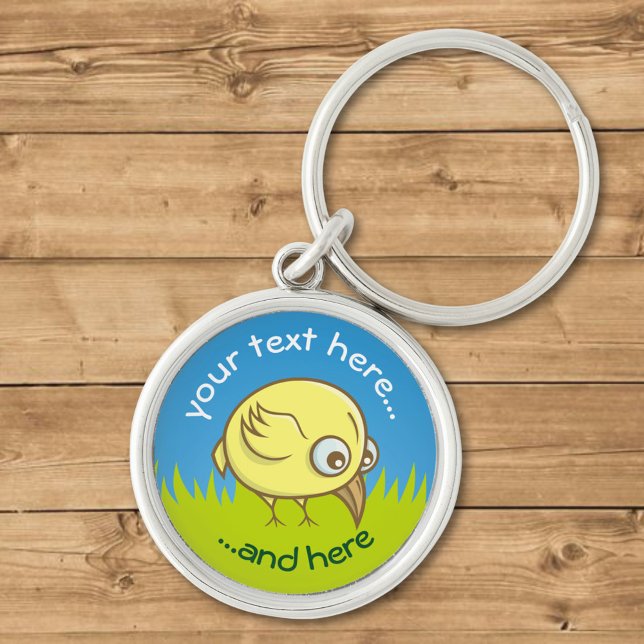 Yellow bird cartoon keychain (Creator Uploaded)