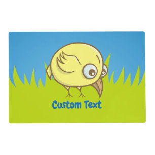 Yellow bird cartoon placemat