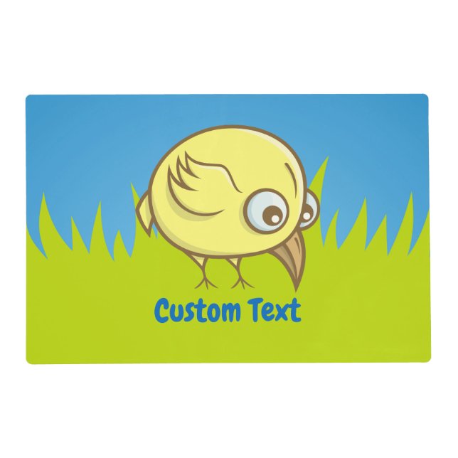 Yellow bird cartoon placemat (Front)