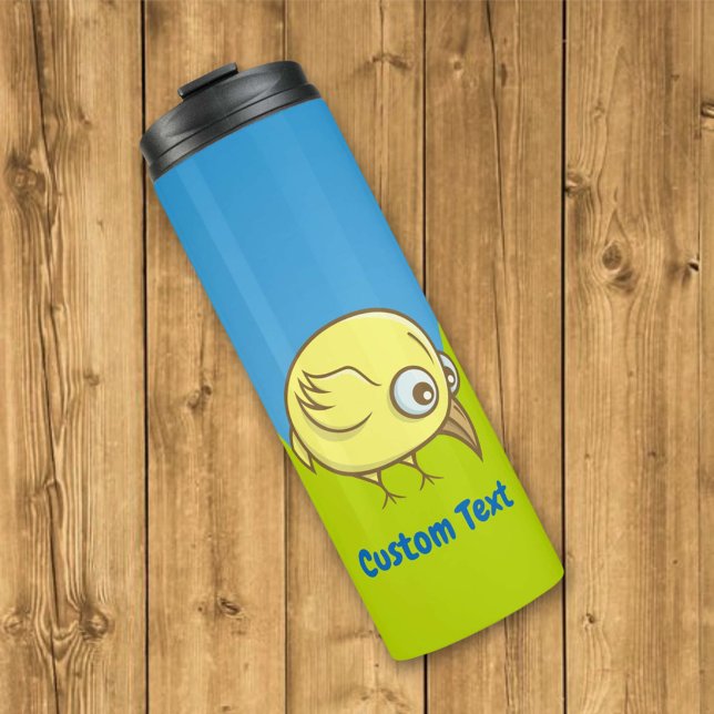 Yellow bird cartoon thermal tumbler (Creator Uploaded)