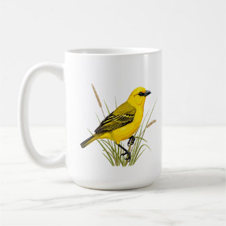 yellow bird coffee mug