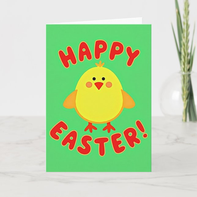 Yellow Bird Easter Card (Front)