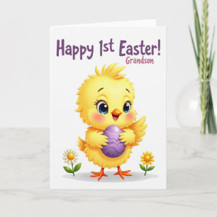 Yellow Bird Easter Grandson Card