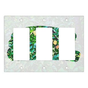 Yellow Bird Feeder On The Tree Light Switch Cover