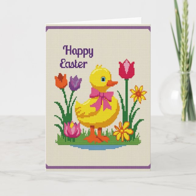 Yellow Bird Floral Pattern Card (Front)