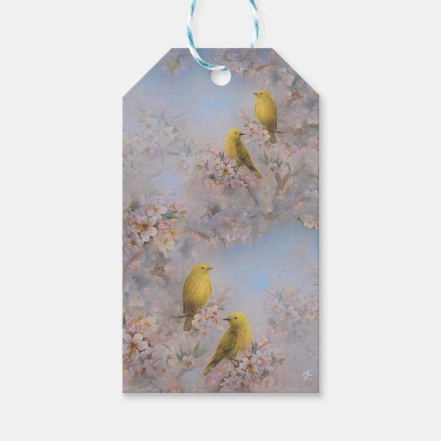 Yellow bird gift tag (Front)