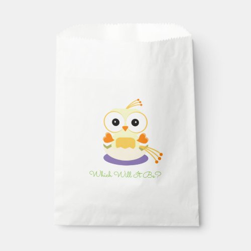 Yellow Bird in Egg Gender Reveal Baby Shower Favor Bag