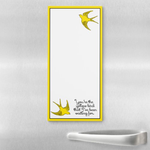 Yellow Bird Magnetic List Pad