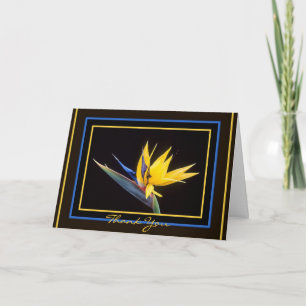 Yellow Bird-of-Paradise Thoughtful Thank You Card