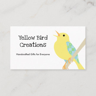 Yellow Bird Patchwork Business Card