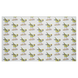 Yellow Bird  Polyester Poplin (60" width) Fabric