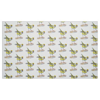 Yellow Bird  Polyester Poplin (60" width) Fabric