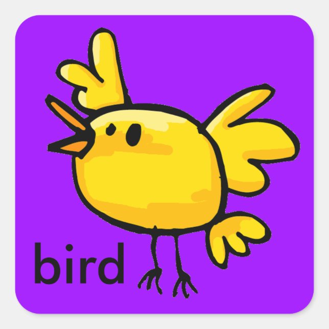 yellow bird sticker (Front)