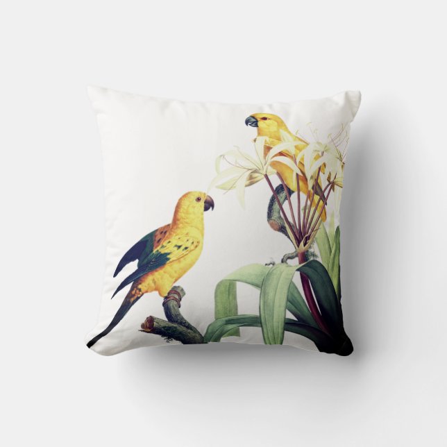 Yellow Bird Throw Pillow (Front)