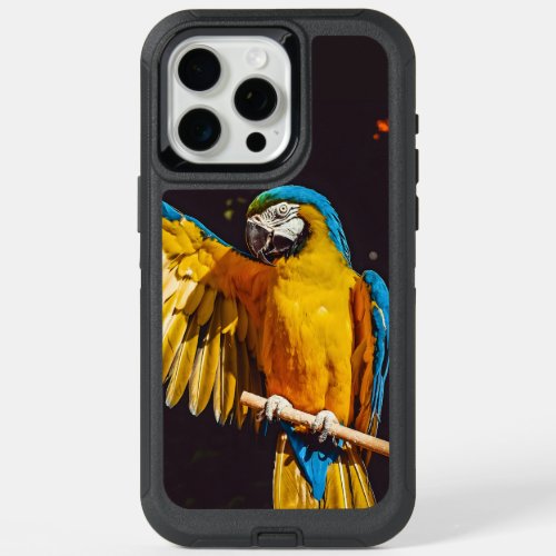 Yellow Bird Wildlife Pretty Macaw iPhone 15 Pro Max Case