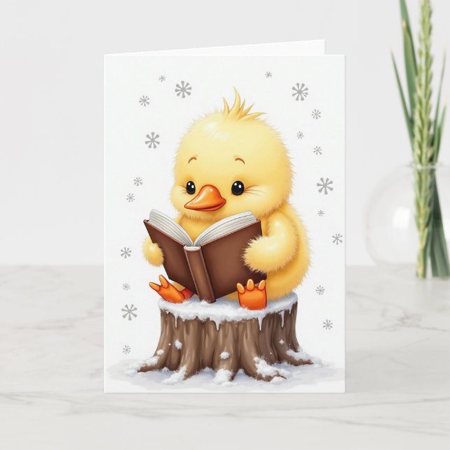 Yellow Bird Winter Story Card (Front)