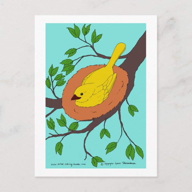 Yellow Bird's Nest Postcard (Front)